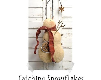 Catching Snowflakes Christmas Ornament Digital Pattern Download #116