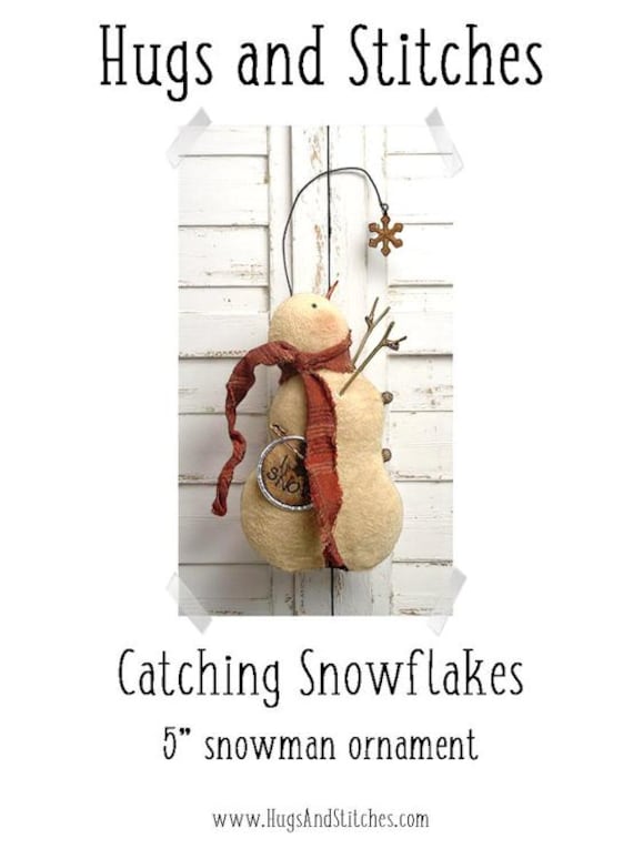 Catching Snowflakes Christmas Ornament e-Pattern #116