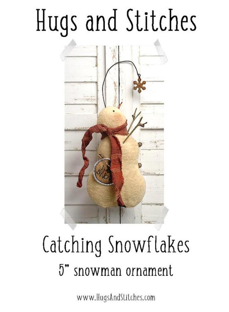 Catching Snowflakes Christmas Ornament e-Pattern #116 image 1