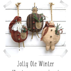Jolly Ole Winter Christmas Ornament e-Pattern #110