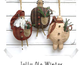 Jolly Ole Winter Christmas Ornament Digital Pattern Download #110