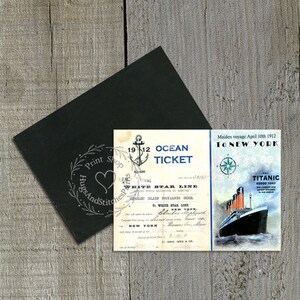 Titanic Ship Ticket Gift or Scrapbook Tags or Magnet 431 1 single magnet