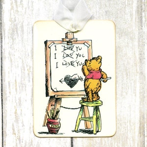 Hang Tags  WINNIE THE POOH EEYORE FLORAL TAGS or MAGNET #361  Gift Tags 
