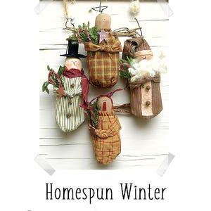 Homespun Winter Christmas Ornament e-Pattern #123