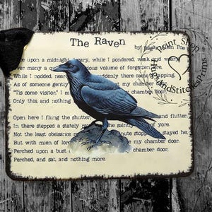 The Raven Edgar Allen Poe Gift or Scrapbook Tags or Magnet  #327