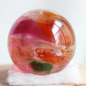 Andara Sphere 100g, Multi color, Andara crystal ball, pink, orange, green, Soul Crystal, Your Crystal Partner