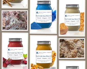 Buy 2 Get 1 Free! Herbal Infused Organic Sea Moss Gel | 15 Herbal Infusion Choices | Pure Wild Harvested Organic Sea Moss Gel