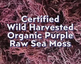 Certified Wild Harvested Organic Purple Raw Sea Moss St.Lucia Dr. Sebi