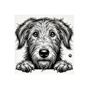 Cute little Irish Wolfhound dog Svg Dxf and Png files - instant digital downloads