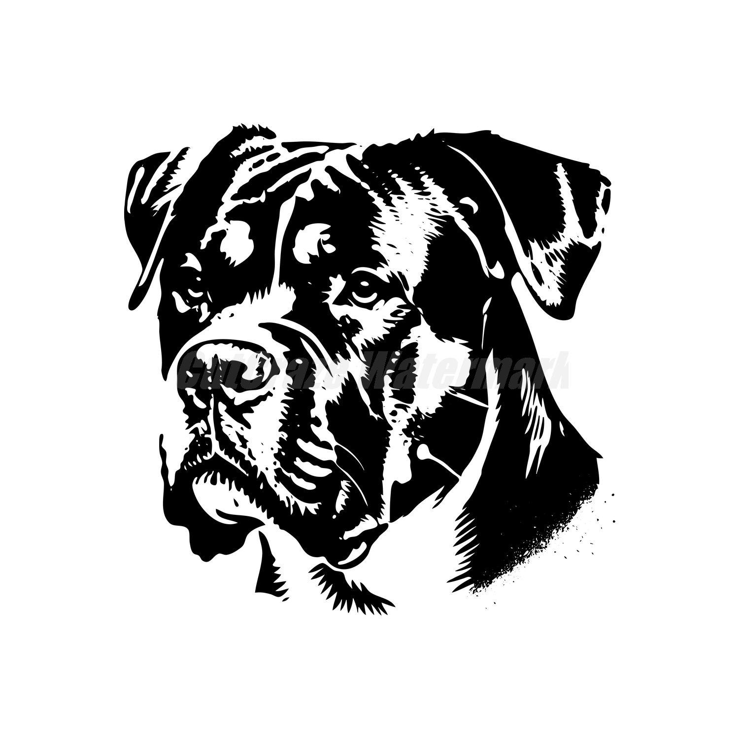 Stencil-style Cane Corso Svg Dxf and Png Files - Instant Digital ...