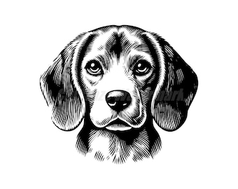 Vector stencil  Beagle Svg Dxf and Png files - instant digital downloads