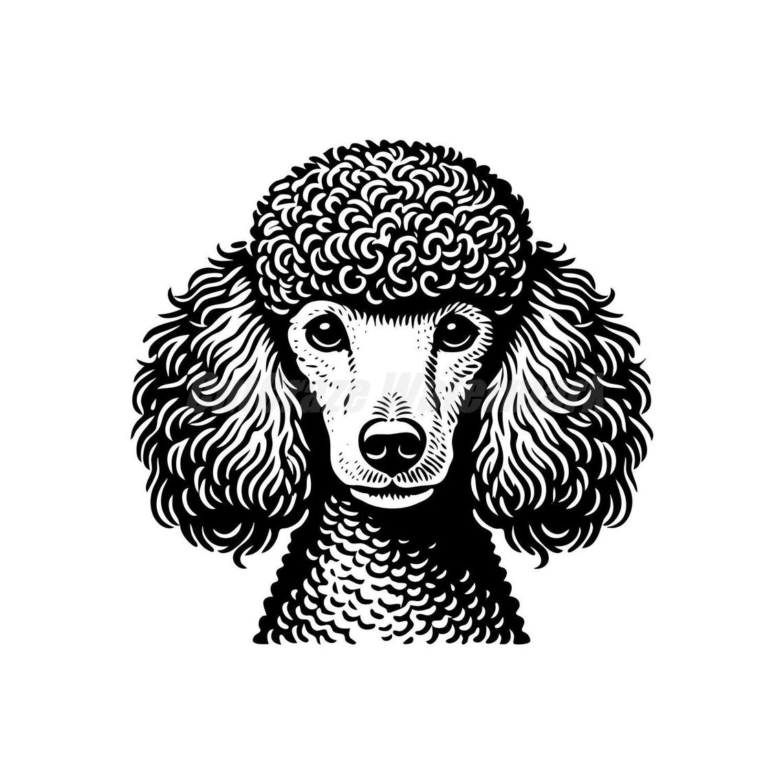 Vector Stencil Poodle Svg Dxf and Png Files - Instant Digital Downloads ...