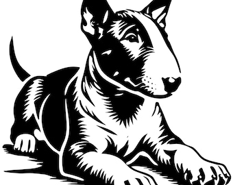 Bull Terrier Svg and Png files - instant digital downloads