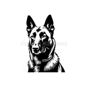 Ein belgischer Malinois-Svg-Dxf- und Png-Datei - sofortiger digitaler Download