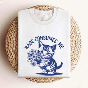 Rage Consumes Me Shirt, Weirdcore Shirt, Funny Kitten Meme, Sarcastic Shirt, Funny Mental Health Meme, Dark Humor