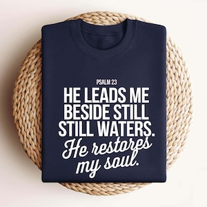 Christliche T-Shirts Frauen Bibel Studie Gott Shirt Jesus Tshirt Christian Mom Shirt Christian Shirt Bibel Vers T-Shirt Psalm 23 Shirt