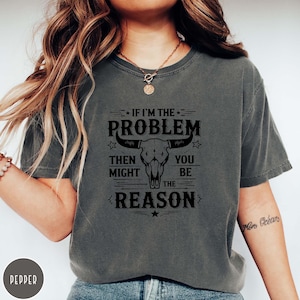Comfort Colors If I'm The Problem Then You Might Be The Reason Shirt, Retro T-shirt, Country Music Shirt,