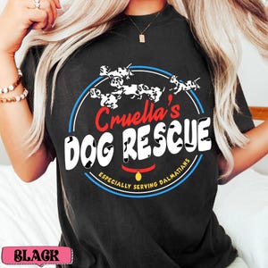 Vintage Cruella&#39;s Dog Rescue Shirt, Disney 101 Dalmatians Tee, Disneyworld Disneyland Family Crew Matching Trip Outfits 2025