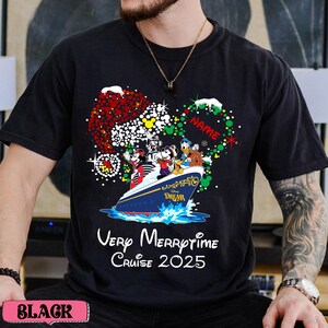 Personalized Disney Very Merrytime Cruise Shirt, Mickey & Friends Christmas Cruise Tee, Disney Family Matching Cruise Line Holiday Outfit