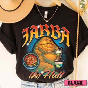 Star Wars Jabba the Hutt T-Shirt, Vintage Galactic Crime Boss Portrait Tee, Retro Villain Graphic, Galaxy’s Edge Shirt, Disneyland Trip 2025