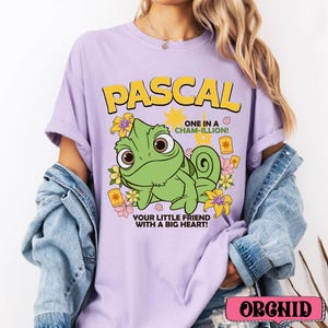 Disney Pascal Tangled Rapunzel Princess Foral Shirt, One in a Chamillion Tee, Foral Pascal Graphic Tee, Disneyland Family Trip Matching 2025