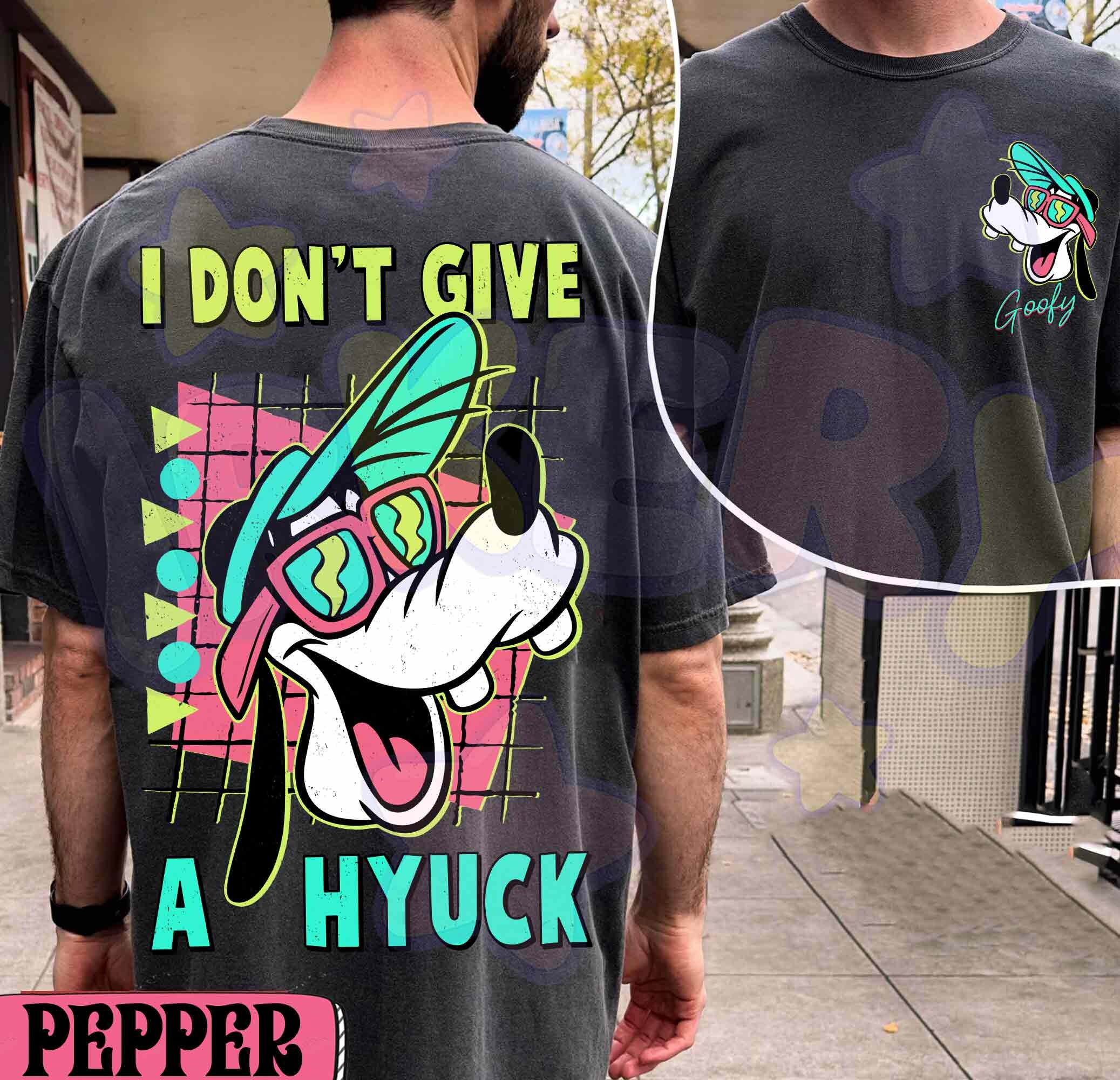 Goofy I Don’t Give A Hyuck Shirt, Retro 90s Disney Goofy Funny Tee, Disneyland Family Matching T-Shirt, Disney Trip Outfits 2025