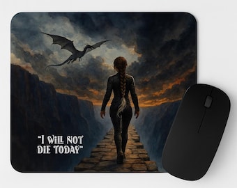 Fourth Wing Dragon Rider Mouse Pad - Fantasy Desk Mat