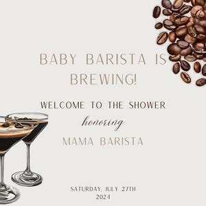 Baby Is Brewing Welcome Sign