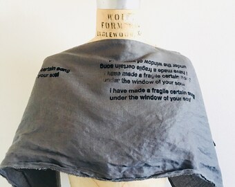 ee cummings poetry linen scarf