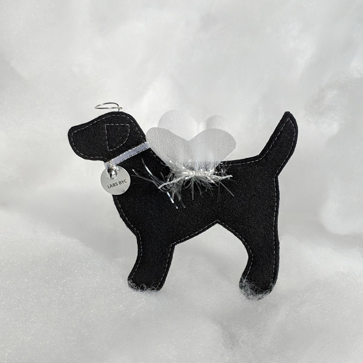 Black Lab Ornament Lab Angel FREE Personalization Etsy