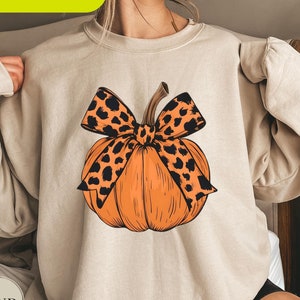 Retro Halloween Coquette Bow Sweatshirt, Spooky Mama Sweatshirt, Fall Pumpkin Coquette Bow Sweater, Fall Season Shirt,Fall Vibes Tee,Autumn