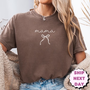 Comfort Colors®Mama Shirt, Birthday Gift for Mom, Mothers Day Gift, New Mom Gift, Baby Shower Gift, Mom Tshirt, Pregnancy Announcement Tee