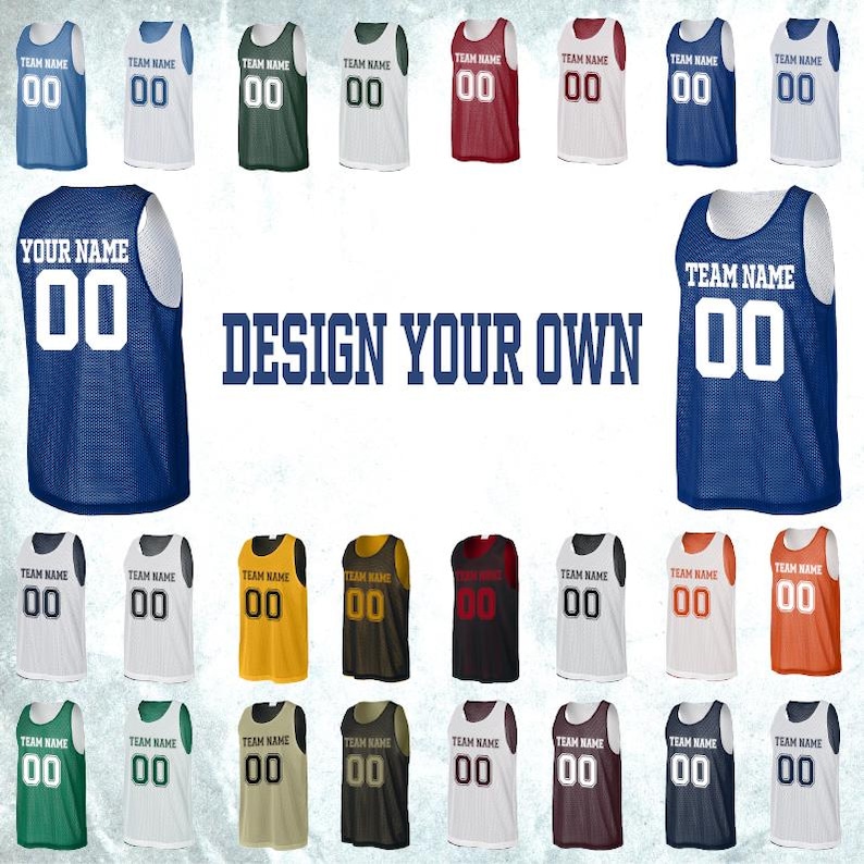 Custom Reversible Mesh Jersey Tank, Reversible Basketball Mesh Jerseys, Personalized Team Jersey Tank, Custom Name and Number Jersey Tank
