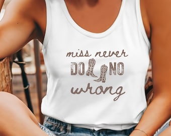 Miss Never Do No Wrong Wallen Tank Top, Wallen Concert Tank Top, Wallen Tank Top, I'm the Problem, Country Music Lyrics, Western Fan Gift