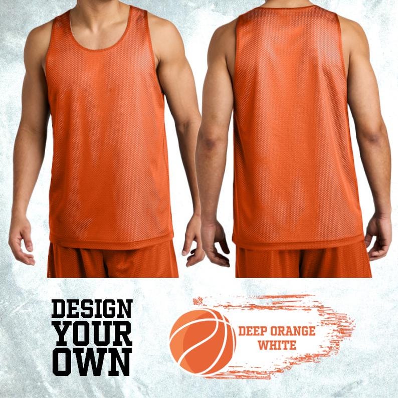 Custom Reversible Mesh Jersey Tank, Reversible Basketball Mesh Jerseys, Personalized Team Jersey Tank, Custom Name and Number Jersey Tank