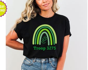 Rainbow Camp Troop Number Shirt, Troop Number Shirt,Girl Camp Trip Shirt,Camping Shirt,Troop Shirt,Girls Camping Group Shirts,Family Camping