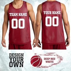 Custom Reversible Mesh Jersey Tank, Reversible Basketball Mesh Jerseys, Personalized Team Jersey Tank, Custom Name and Number Jersey Tank
