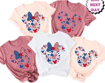 Disney Mickey and Minnie Fourth Of July Shirt, Fourth of July Disney Shirts, 4th of July Minnie Mickey Shirt, 4th Of July Couple Shirt