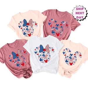 Disney Mickey and Minnie Fourth Of July Shirt, Fourth of July Disney Shirts, 4th of July Minnie Mickey Shirt, 4th Of July Couple Shirt