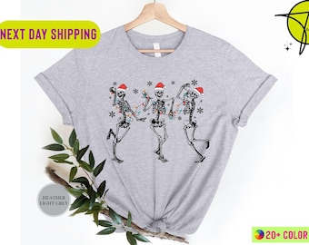 Christmas Dancing Skeleton Shirt, Skeleton Christmas, Skeleton Dancing Christmas Shirt, Christmas Gifts,Skeleton Christmas Shirt,Santa Skull