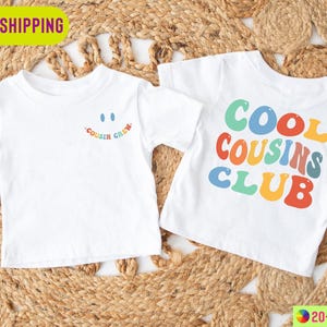 Cool Cousin Club Shirt, New Cousin Reveal Gift, Cousin Crew Toddler Shirt, Cousin Birthday Gift,Retro Cousin Club Kids Shirt,Matching Cousin