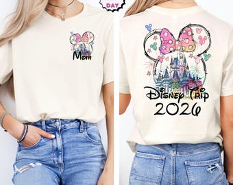 Custom Disney Vacation 2026 Family Vacation 2026 Shirts, Disneyworld Shirt, Disney Trip 2026 Shirt, Disneyland Shirts, Disney Couple Shirts