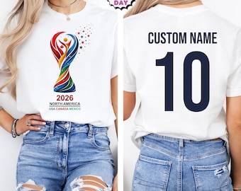 2026 World USA Custom T-Shirt – Political Soccer Cup Fan Tee,Soccer Fan Shirt,World 2026 USA Canada Mexico-Lightweight Cotton,Football Cup