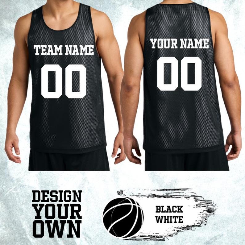 Custom Reversible Mesh Jersey Tank, Reversible Basketball Mesh Jerseys, Personalized Team Jersey Tank, Custom Name and Number Jersey Tank