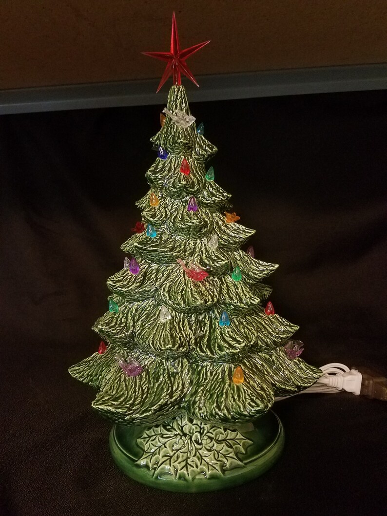Vintage Style Ceramic Christmas Tree 16 Inches Etsy