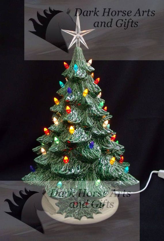 Old Fashioned Ceramic Christmas Tree 16 Inches Etsy