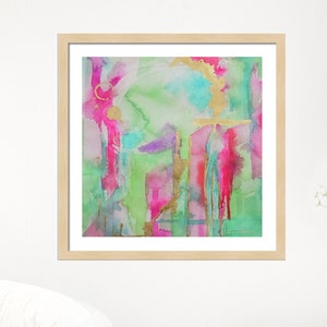 Mint Watercolor Painting Abstract Art Print-Wall Decor-Home Decor-Nursery Art