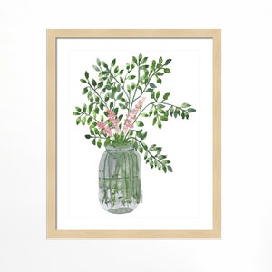 Eucalyptus Leaves Watercolor Print-Watercolor Art-Eucalyptus-Greenery-Farmhouse Decor