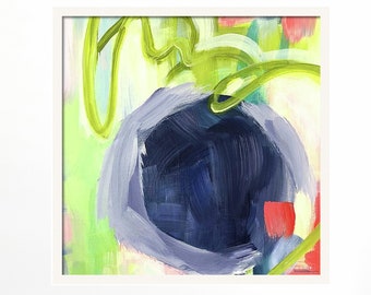 Abstract Art Print, Colorful Hues, Nursery Wall Decor