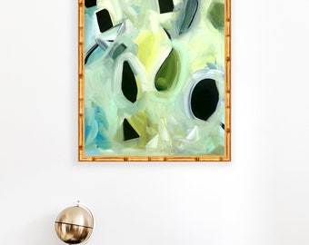 Green Abstract Art Print of Acrylic Painting-Modern Art-Various Sizes Available